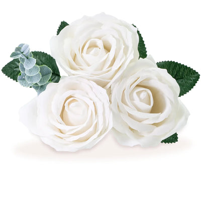 Bouquet de 3 roses de savon - blanche
