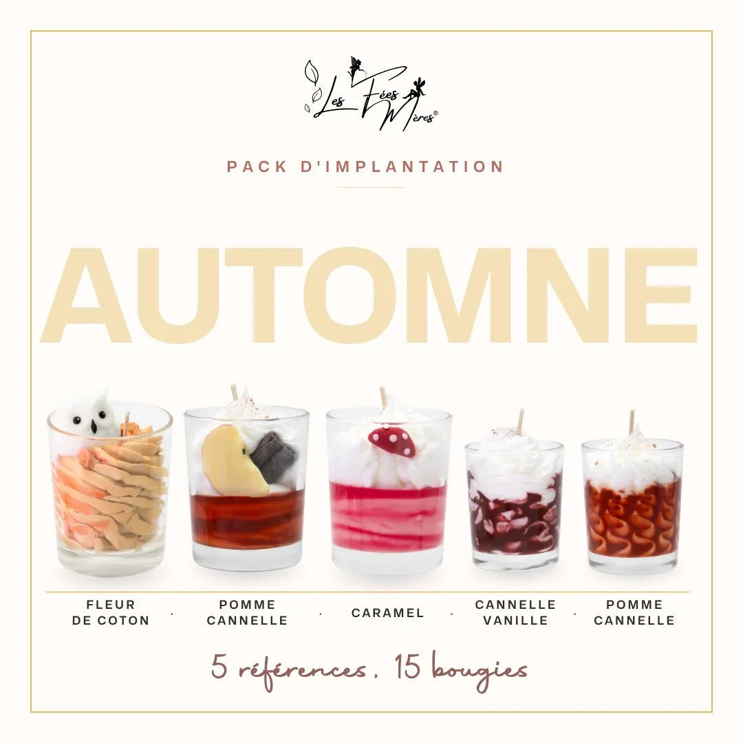 Pack d'implantation bougies artisanales d'automne