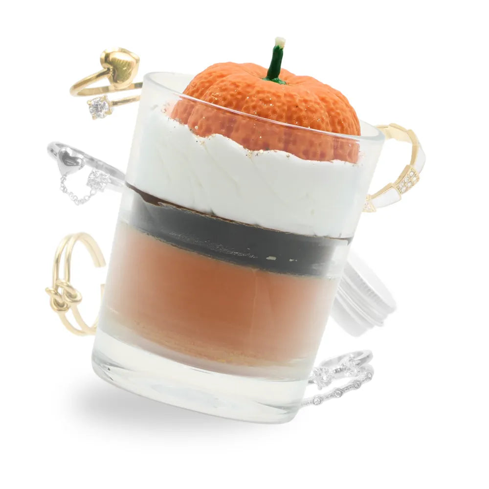 Bougie bijou citrouille - bague