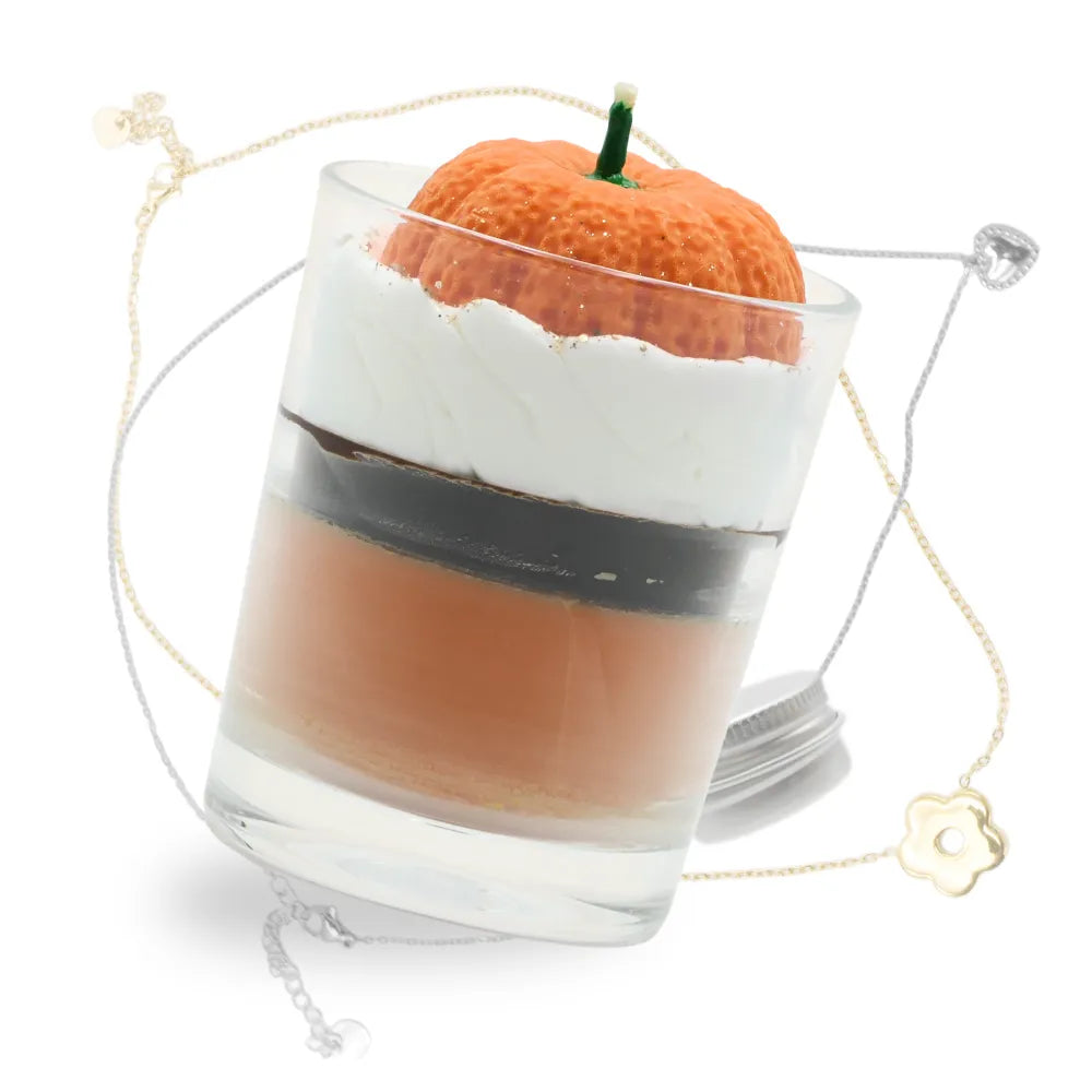 Bougie bijou citrouille - collier