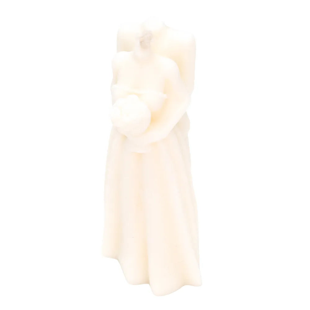 Bougie décorative couple marié non parfumée