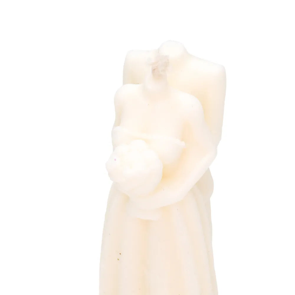 Bougie décorative couple marié non parfumée