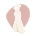 Bougie robe de mariée sirène décorative végétale non parfumée