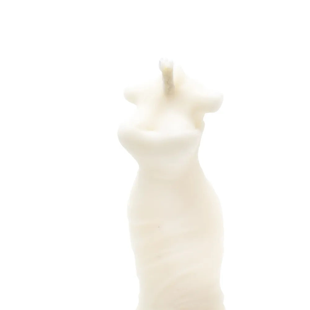 Bougie robe de mariée sirène décorative végétale non parfumée