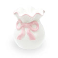 Brûle parfum noeud rose et blanc