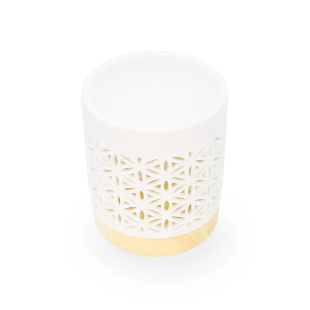 Brûle parfum photophore fleur céramique