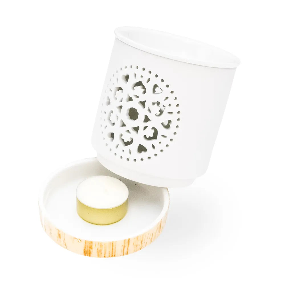 Brûle parfum photophore mandala céramique