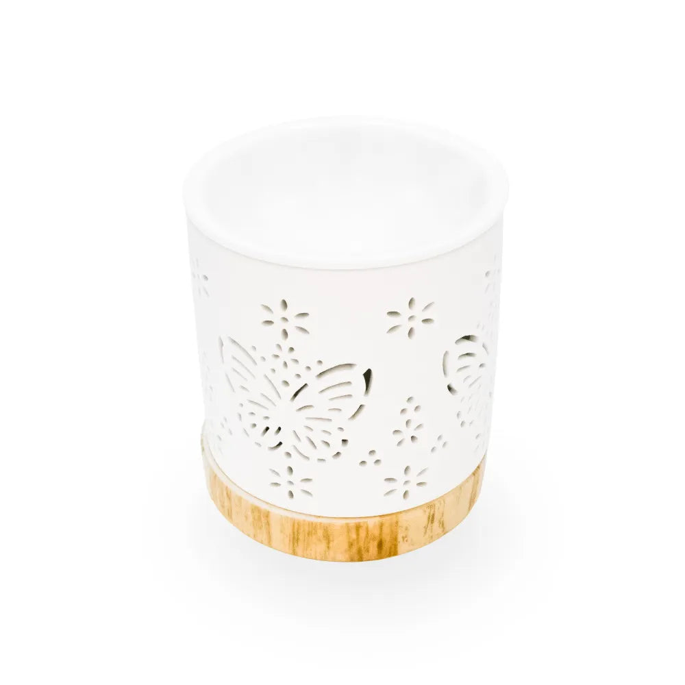 Brûle parfum photophore papillon céramique