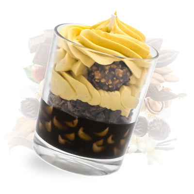 Grande bougie rocher praliné