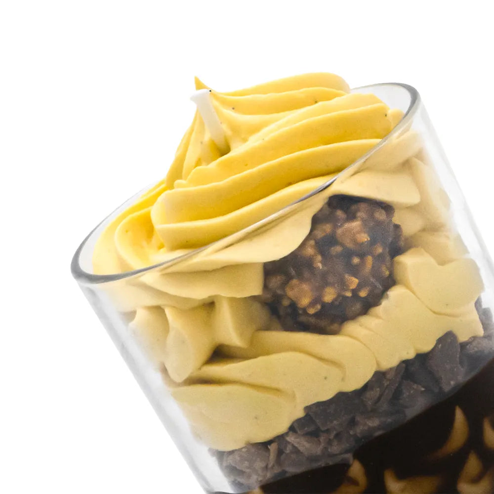 Grande bougie rocher praliné