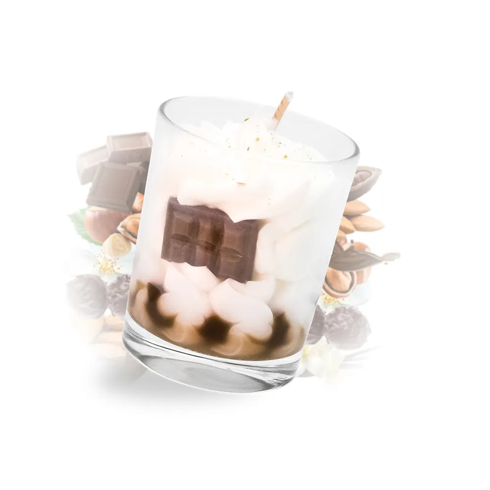 Petite bougie rocher praliné