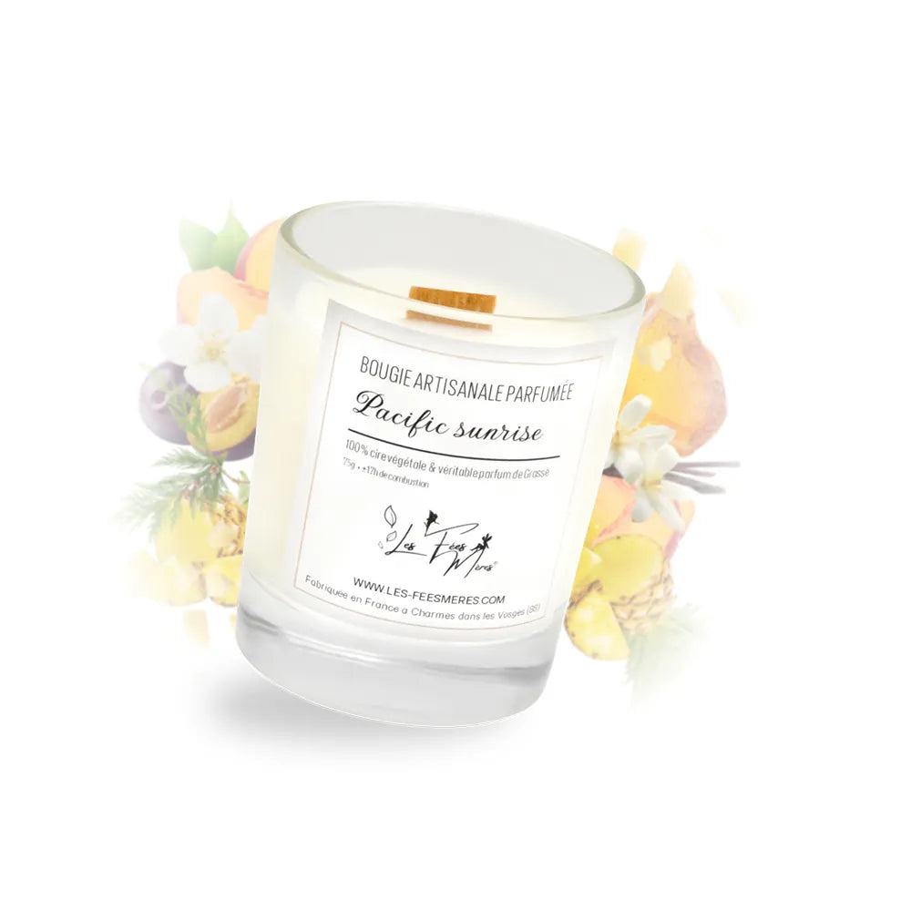 Petite bougie classique ananas pêche vanille