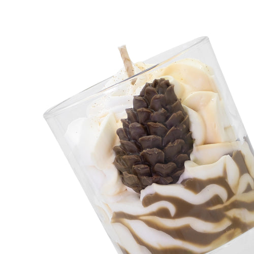 Bougie artisanale fraîcheur d'automne Les Fées Mères, cire végétale de tournesol, 120 g, vue de dessus