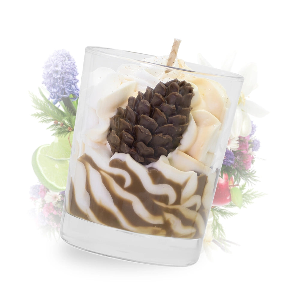 Bougie artisanale fraîcheur d'automne Les Fées Mères, cire végétale de tournesol, 120 g, 30 h.