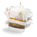 Bougie gourmande bûche de Noël Les Fées Mères, cire végétale de tournesol française, 120 g, 30 h de combustion.