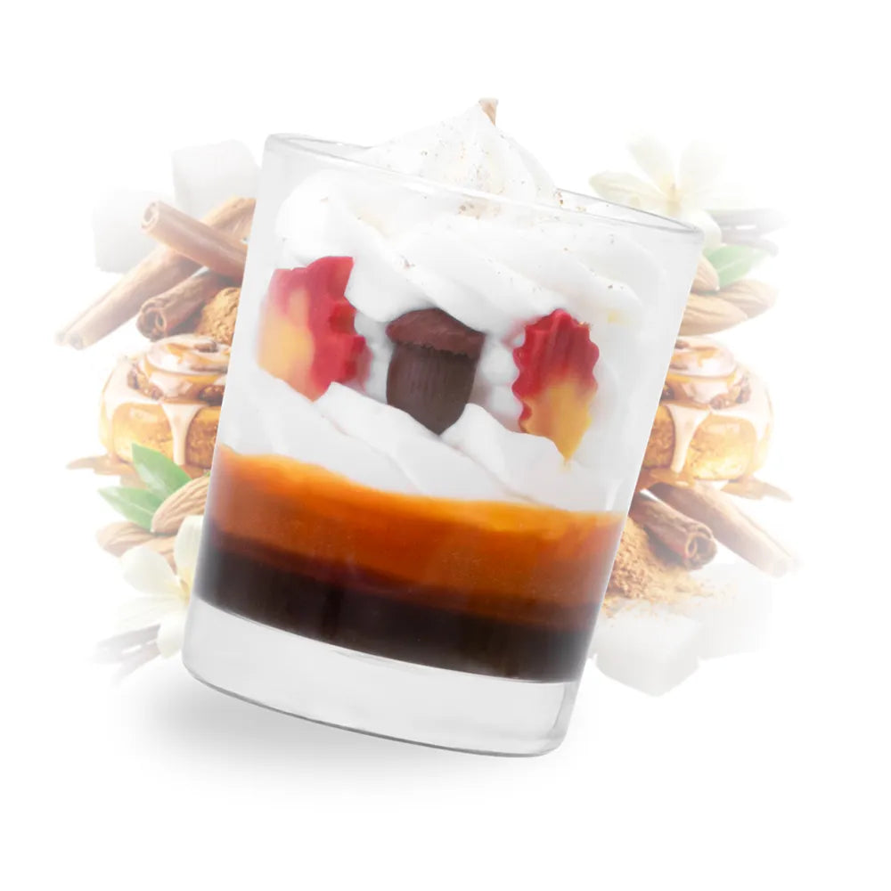 Bougie gourmande cannelle vanille Les Fées Mères, cire végétale de tournesol française, 120 g, 30 h.