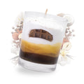 Bougie gourmande mocaccino Les Fées Mères, cire végétale de tournesol française, 120 g, 30 h.