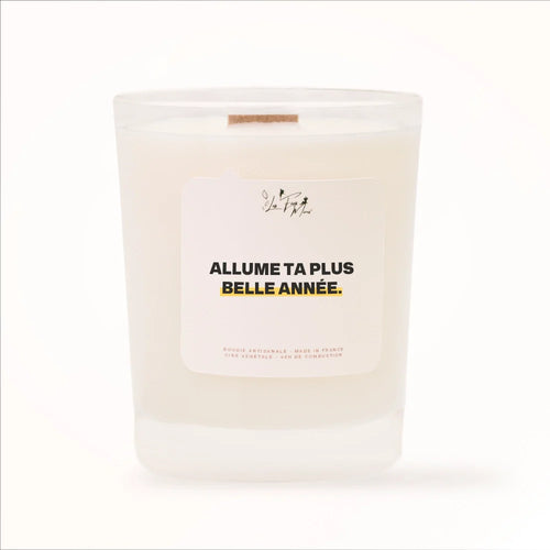 Bougie artisanale Les Fées Mères « Allume ta plus belle année », cadeau anniversaire cire végétale