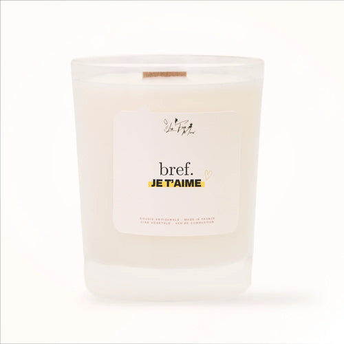 Bougie artisanale Les Fées Mères « Bref. Je t'aime », cadeau amour cire végétale Made in France