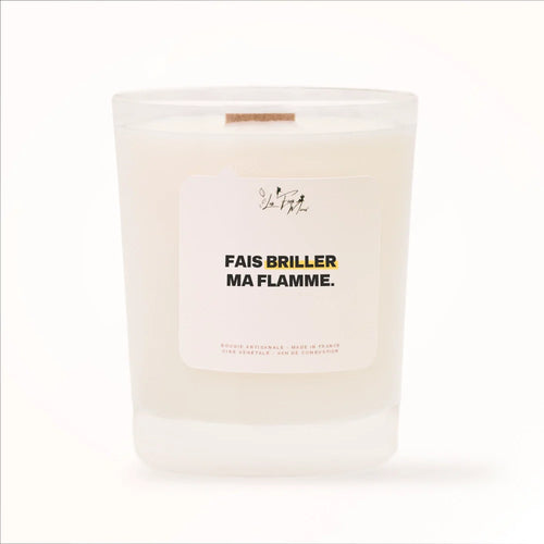 Bougie artisanale Les Fées Mères « Fais briller ma flamme », cadeau motivation cire végétale