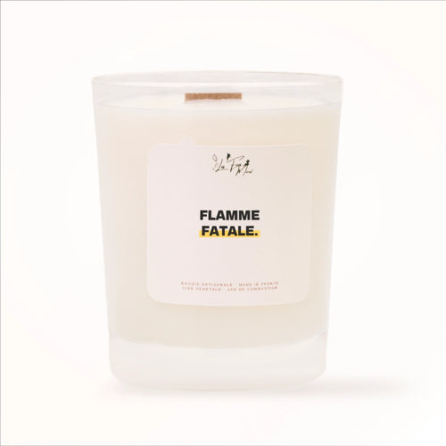 Bougie artisanale Les Fées Mères « Flamme fatale », cadeau glamour cire végétale Made in France
