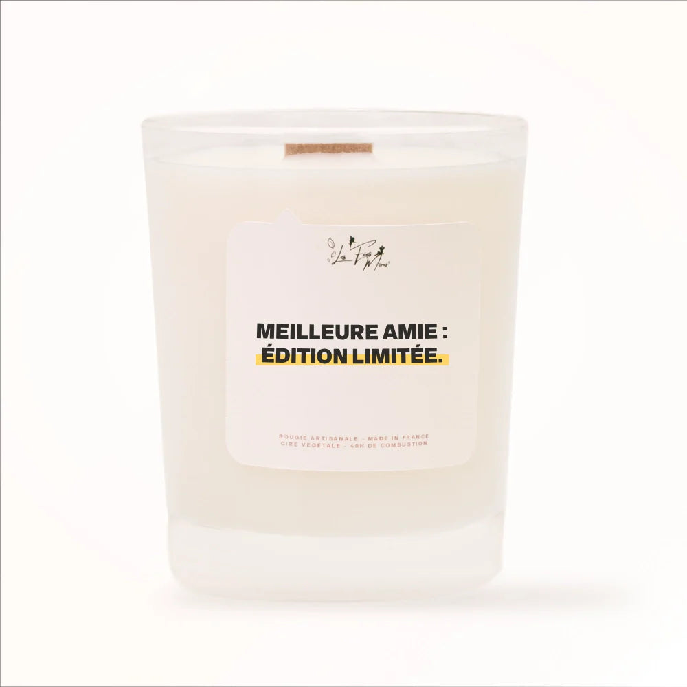 Bougie artisanale Les Fées Mères « Meilleure amie : édition limitée », cadeau amitié cire végétale