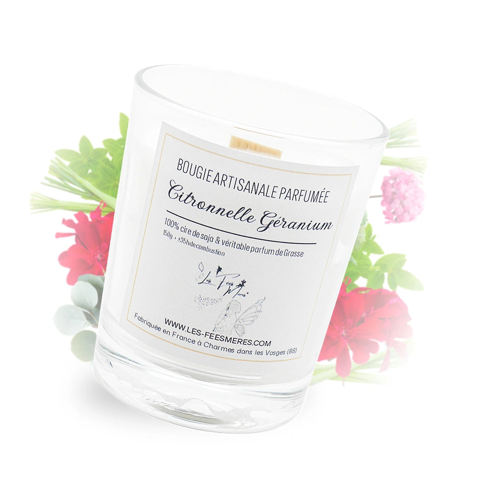 Bougie classique citronnelle géranium
