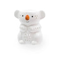 Brûle parfum koala en céramique blanche mouchetée avec nez orange et ajours décoratifs, pour fondants parfumés, Les Fées Mères