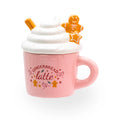 Brûle parfum latte pain d'épices rose, tasse de Noël en céramique avec couvercle, pour fondants parfumés, Les Fées Mères