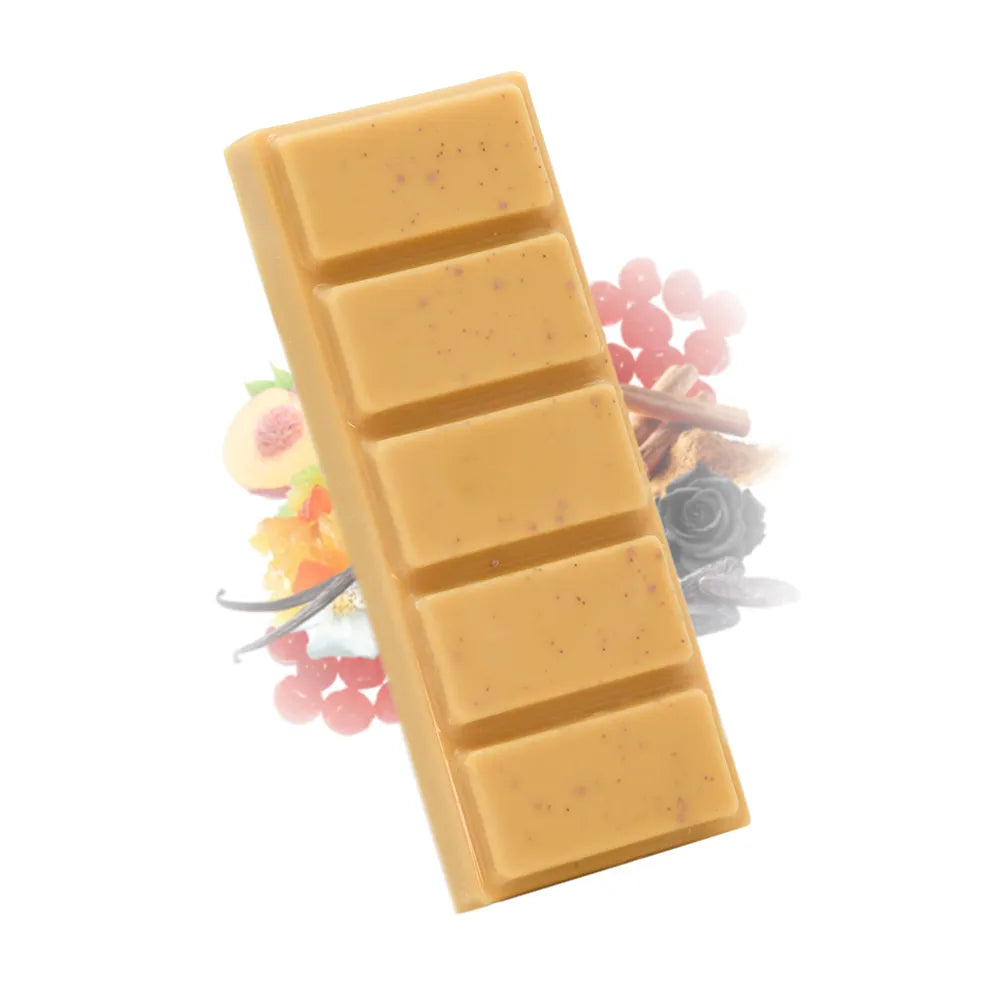 Fondant parfumé clafoutis Les Fées Mères, barre de cire végétale à casser pour brûle-parfum, fabriquée dans les Vosges.