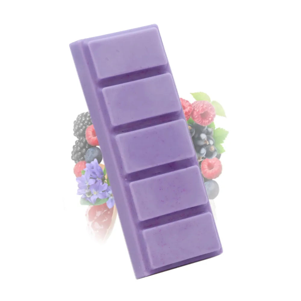 Fondant parfumé fruits rouges Les Fées Mères, barre de cire végétale à casser pour brûle-parfum, fabriquée dans les Vosges.