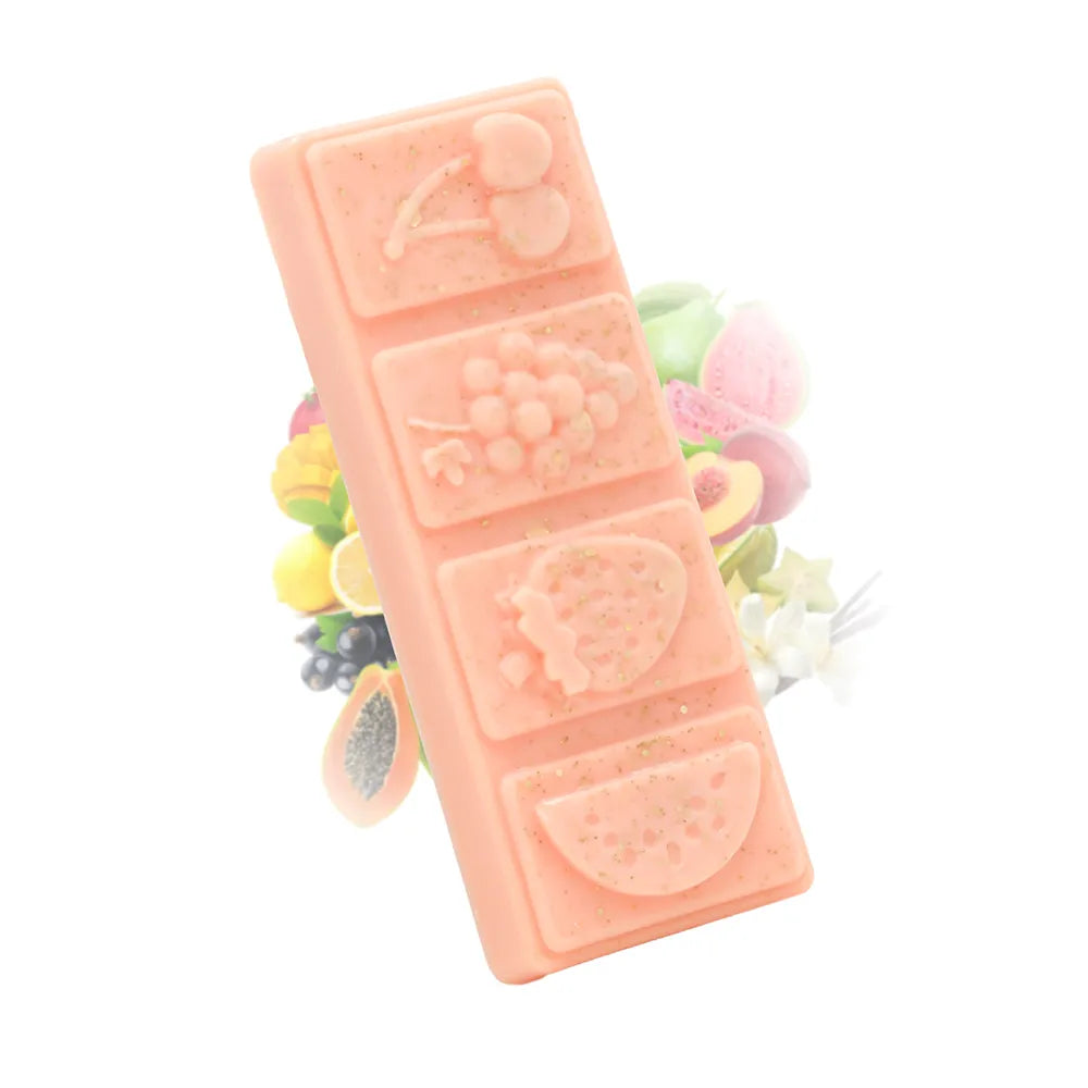 Fondant parfumé goyave Les Fées Mères, barre de cire végétale à casser pour brûle-parfum, fabriquée dans les Vosges.