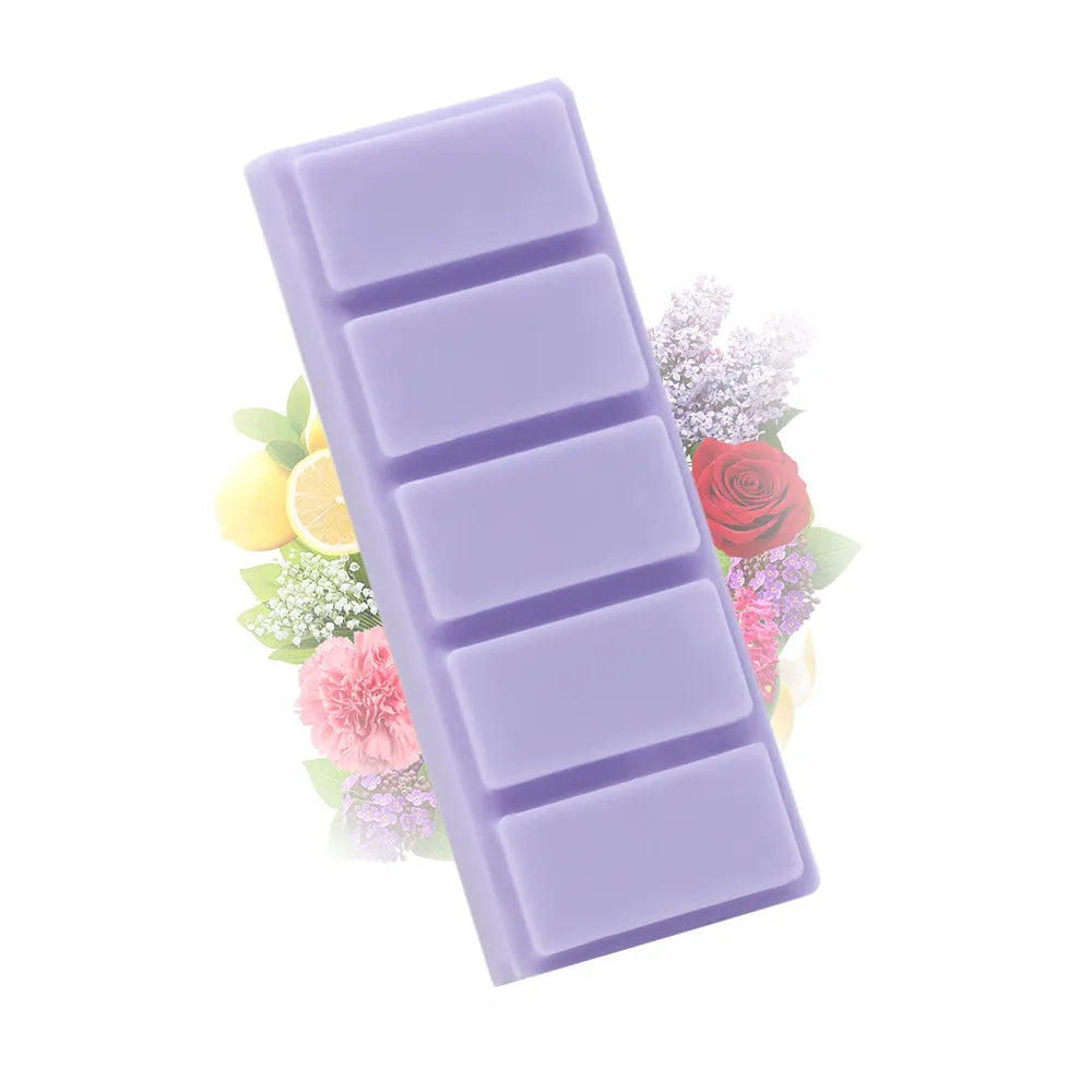 Fondant parfumé lilas Les Fées Mères, barre de cire végétale à casser pour brûle-parfum, fabriquée dans les Vosges.