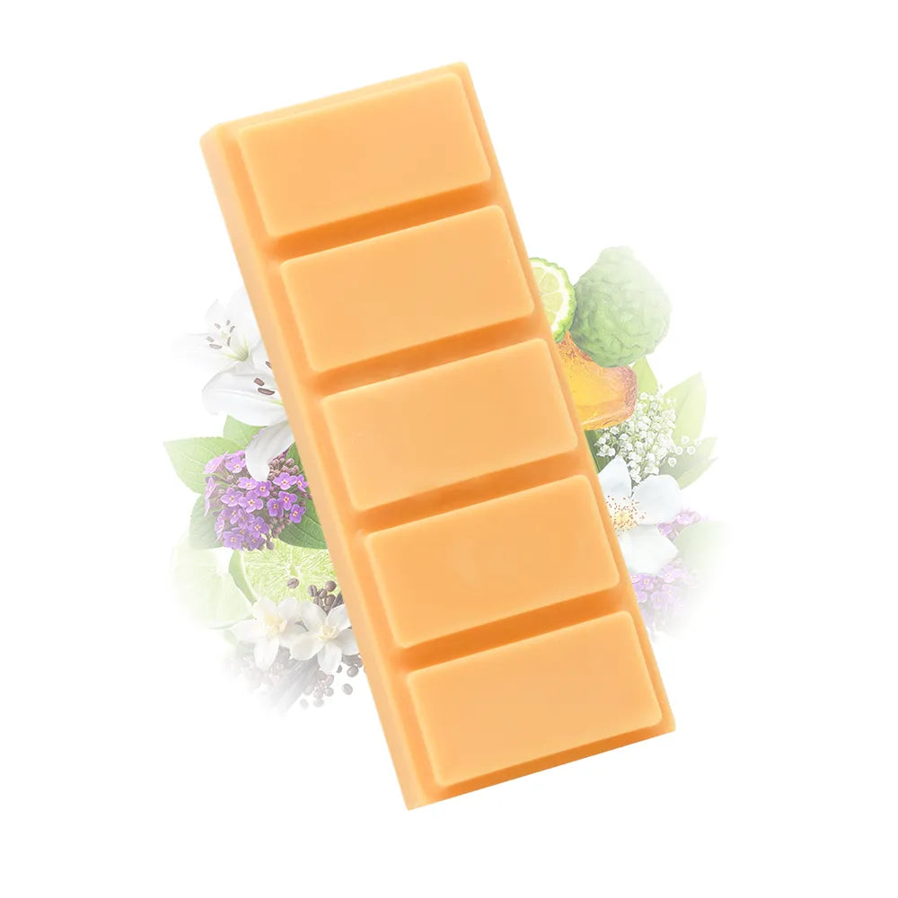 Fondant parfumé tulipe Les Fées Mères, barre de cire végétale à casser pour brûle-parfum, fabriquée dans les Vosges.