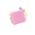 Galet de cire parfumée framboise d'amour Les Fées Mères, fondant artisanal en cire végétale pour brûle-parfum, fabriqué dans les Vosges.