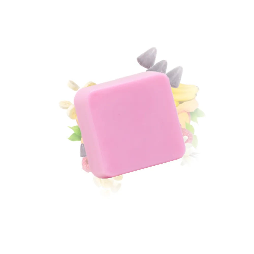 Galet de cire parfumée framboise d'amour Les Fées Mères, fondant artisanal en cire végétale pour brûle-parfum, fabriqué dans les Vosges.