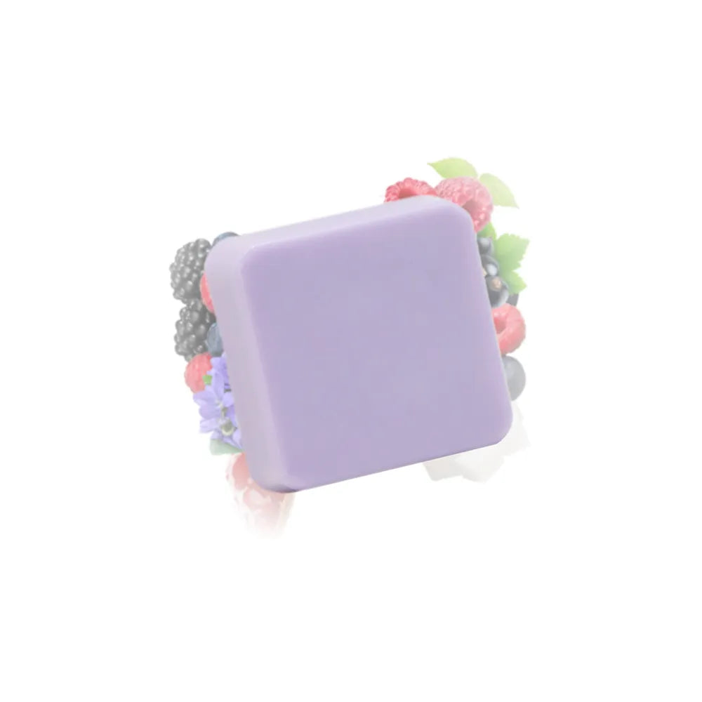 Galet de cire parfumée fruits rouges Les Fées Mères, fondant artisanal en cire végétale pour brûle-parfum, fabriqué dans les Vosges.