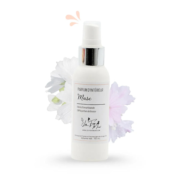Parfum d'intérieur musc Les Fées Mères, spray parfum d'ambiance pour la maison, fabrication artisanale française.