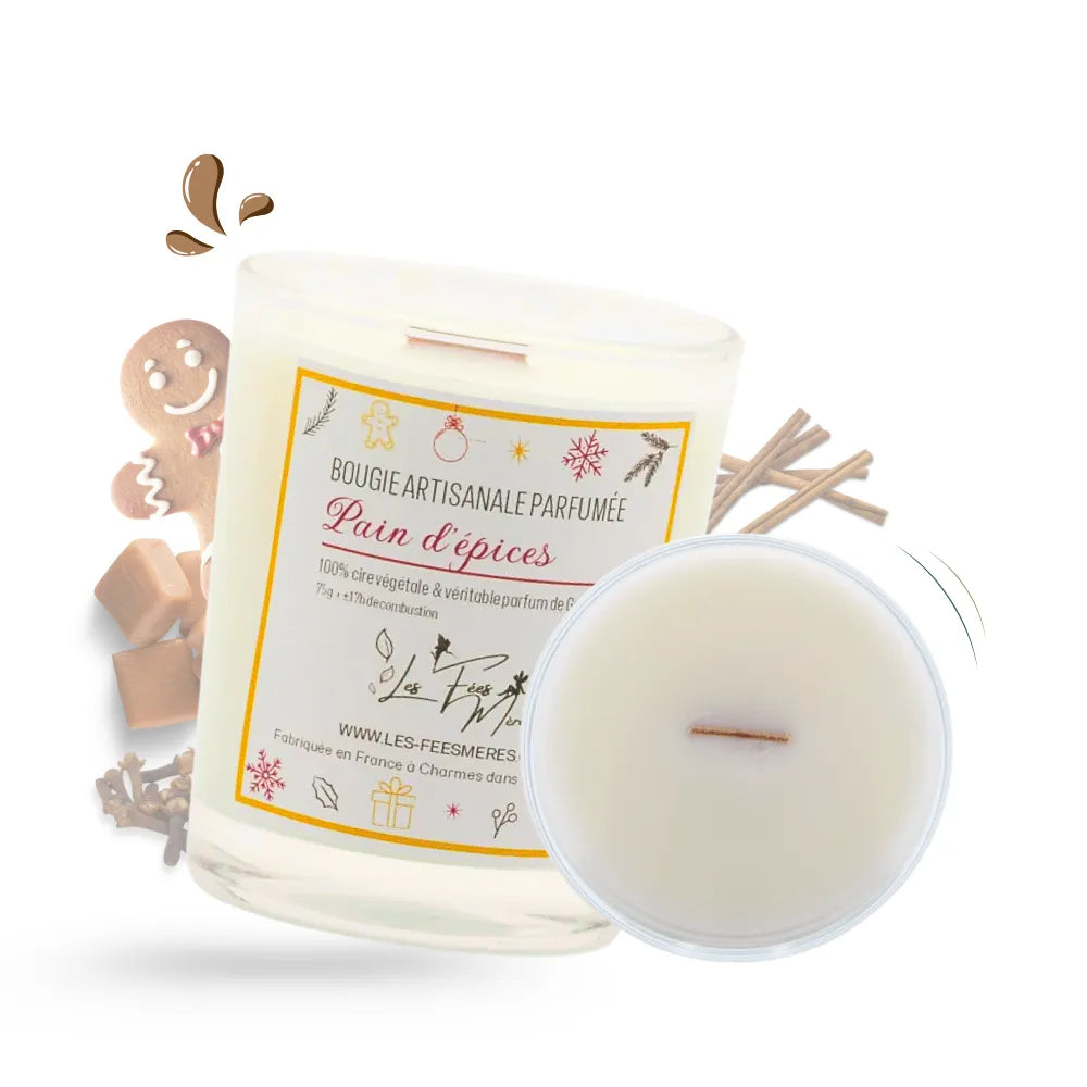 Petite bougie classique pain d'épices