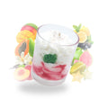 Petite bougie goyave, bougie chantilly gourmande artisanale d'été