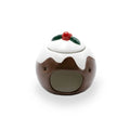 Brûle parfum pudding de Noël Les Fées Mères, brûle-parfum décoratif, fabrication artisanale française.