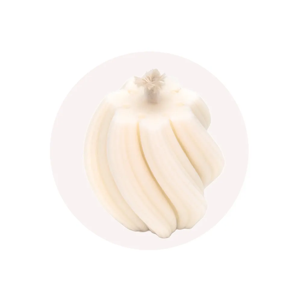 Bougie en cire végétale sans parfum représentant un flocon