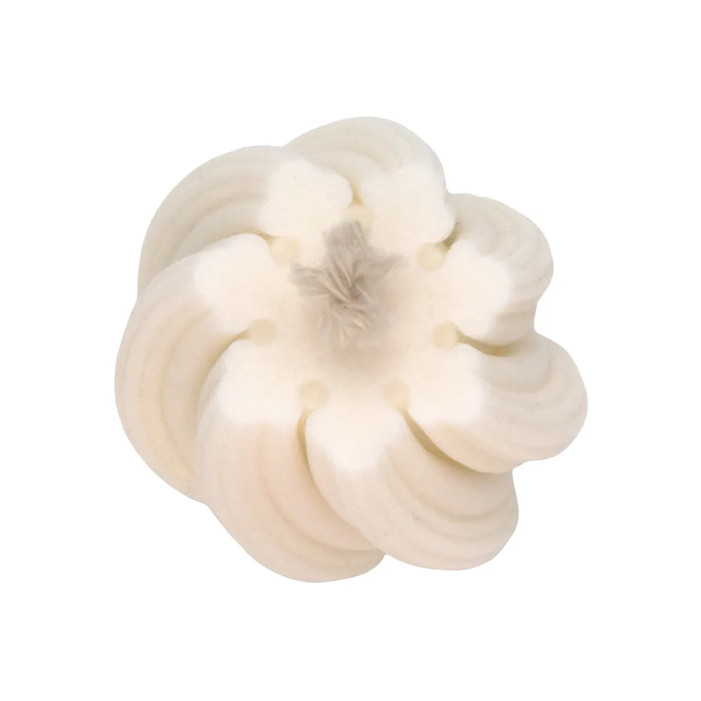 Bougie en cire végétale sans parfum représentant un flocon vue de haut