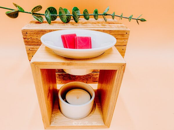 Brule parfum simplicité bambou et céramique simple et épuré tout en ayant le chic du bois et la pureté du blanc.