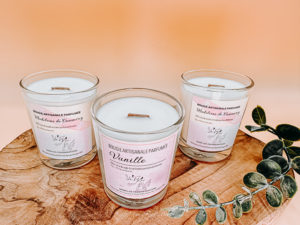 Cette image représente le trio bougies artisanales parfumées.