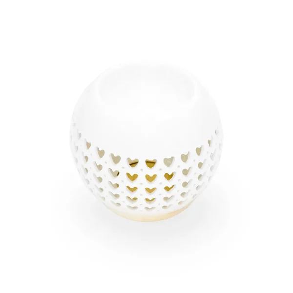 cette photo représente le brule parfum photophore coeur rond