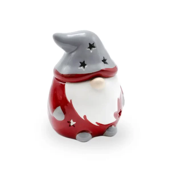 cette photo représente la face avant du brule parfum gnome de noel