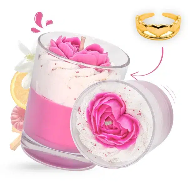 cette photo représente la bougie bijou jasmin passion