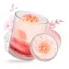 cette photo représente la grande bougie gourmande fleur de Sakura