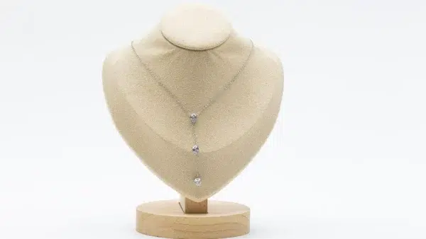 cette photo représente le collier cascade argenté